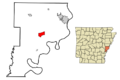 Phillips County Arkansas Incorporated and Unincorporated areas Lake View Highlighted