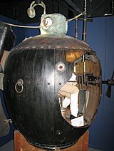 Archivo:Turtle model at the Royal navy submarine museum