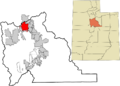 Utah County Utah incorporated and unincorporated areas Lehi highlighted