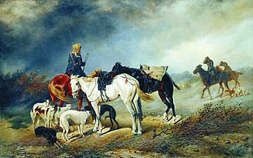 Сверчков, Николай Егорович - Охотники в степи (1873)