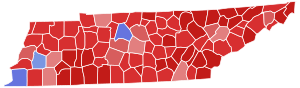 Archivo:2020 United States Senate election in Tennessee results map by county