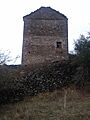 Aruej Huesca. Torre medieval, fachada este