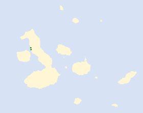 Distribución geográfica del pinzón de Darwin manglero.