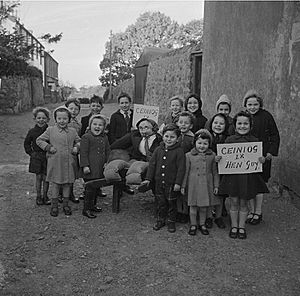Archivo:Children from Bontnewydd, Caernarfon, collecting for the “Guy” (15730938785)