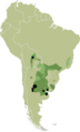 Cucurbita maxima subsp. andreana - accesions and probable distribution map (Giannini et al. 2009)