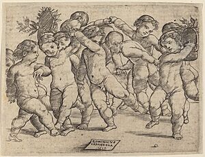 Archivo:Domenico Campagnola, Twelve Children Dancing, 1517, NGA 39247