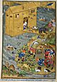 Exit from Noah's Ark - British Library Add MS 18850 f16v (detail)