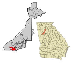 Fulton County Georgia Municipalities Map Palmetto Highlighted.svg