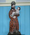 Imagen de San José con el Niño Jesús, de talla en madera. Iglesia de Rilán. Chiloé. Chile