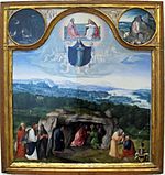 Joachim patinir, assunzione della vergine e scene della vita di cristo, 1510-20 ca., 01.JPG