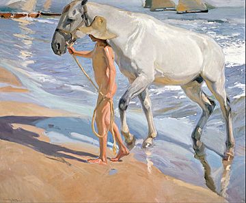 Joaquín Sorolla y Bastida - The Horse’s Bath - Google Art Project.jpg