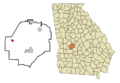 Macon County Georgia Incorporated and Unincorporated areas Ideal Highlighted