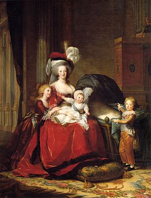 Archivo:Marie Antoinette and her Children by Élisabeth Vigée-Lebrun