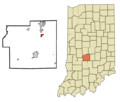 Morgan County Indiana Incorporated and Unincorporated areas Brooklyn Highlighted