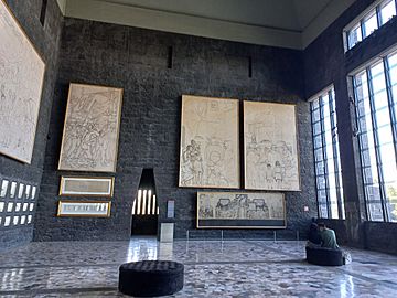 Murales dentro del Museo Diego Rivera-Anahuacalli 03