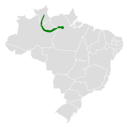 Distribución geográfica del hormiguerito de Klages.