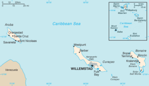 Mapa Antillas Neerlandesas