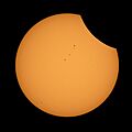 Partial solar eclipse, North Cascades National Park WA