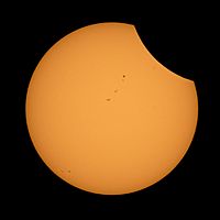 Partial solar eclipse, North Cascades National Park WA
