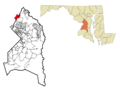 Prince George's County Maryland Incorporated and Unincorporated areas Calverton Highlighted