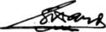 Signature of Joseph Ward (1856–1930)