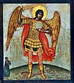 Simon Ushakov Archangel Mikhail and Devil