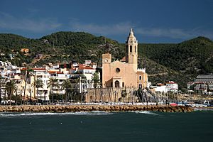 Archivo:Sitges- Església de Sant Bartolomé i Santa Tecla