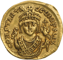 Solidus of Tiberios II, 579-582.png