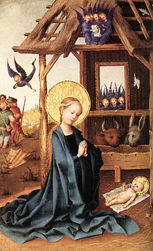 Archivo:Stefan Lochner - Adoration of the Child Jesus - WGA13343