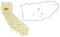 Tehama County California Incorporated and Unincorporated areas Los Molinos Highlighted