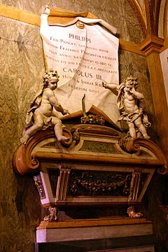 Archivo:Tomb of Philip Bourbon - Cappella dei Borbone - Santa Chiara - Naples - Italy 2015