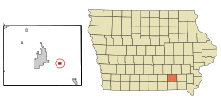 Wapello County Iowa Incorporated and Unincorporated areas Agency Highlighted.svg
