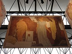 116 Centre Cultural Terrassa, Omnia mecum porto, mural de Joaquim Torres Garcia