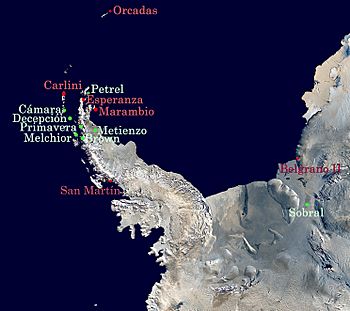 Archivo:Argentine Antarctica bases map