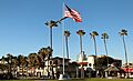 Bandera de Estados Unidos de América en Newport