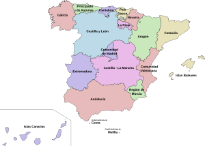 Archivo:Comunidades autónomas de España