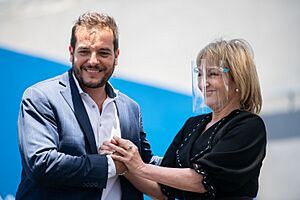 Archivo:Cristian di Candia y Carolina Cosse - Cambio de mando municipal en Montevideo