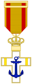 Cross of the Naval Merit (Spain) - Yellow Decoration.svg