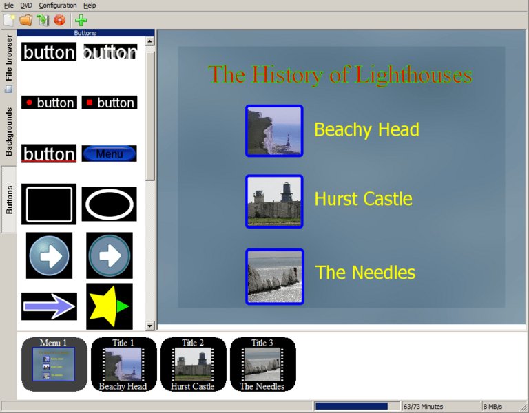 DVDStyler Screenshot 1