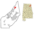 DeKalb County Alabama Incorporated and Unincorporated areas Ider Highlighted
