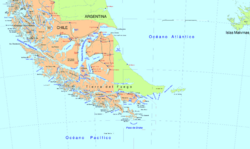 Localización de la isla Hoste al sur del canal Beagle.