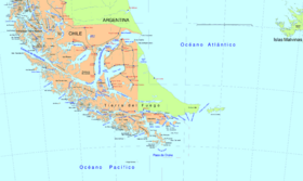Localización en la región del estrecho de Magallanes