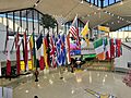 Flags of countries served from Newark Liberty International Airport - Terminal B