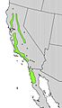 Fraxinus dipetala range map