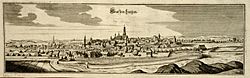 Archivo:Großenhain um 1650; Kupferstich von Merian