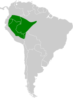 Distribución geográfica del hormiguero tiznado.