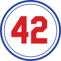 Jackie Robinson's retired number 42.svg
