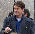 John Barrowman as Captain Jack Harkness at Cardiff Bay (cropped)