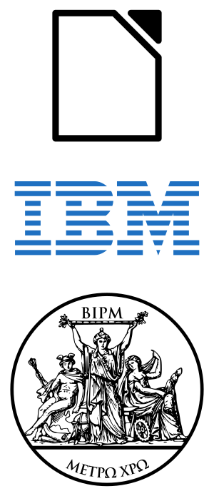 Archivo:LibreOffice+IBM+BIPM logos