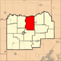 Map highlighting Indian Creek Precinct, Menard County, Illinois